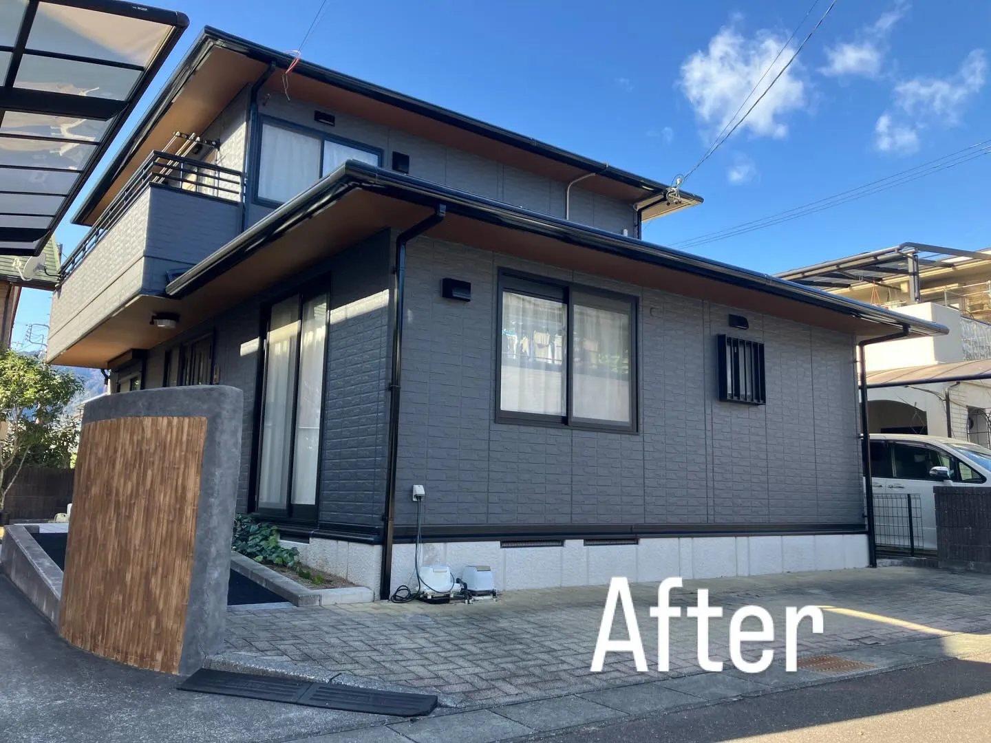 葵区足久保にて、塗装工事が完了しました✨